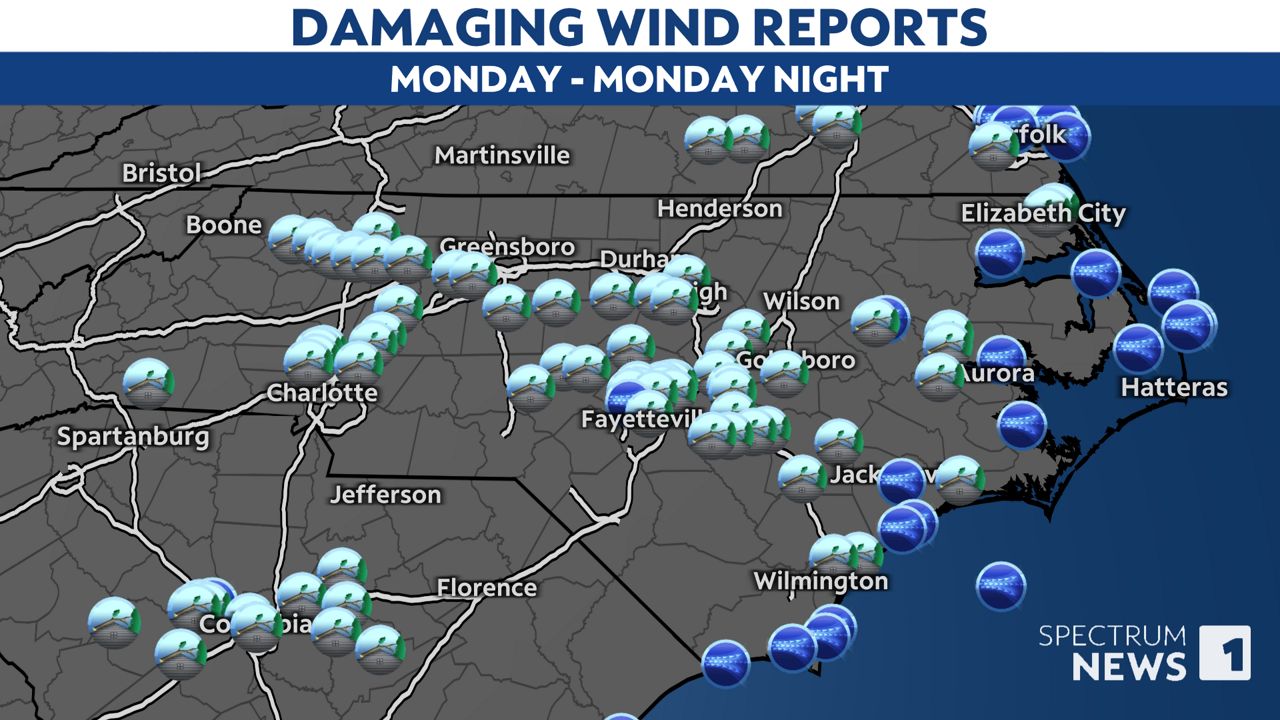 Storm Aftermath Severe weather causes damage in NC